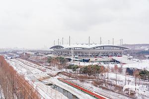 서울월드컵경기장 겨울풍경 사진